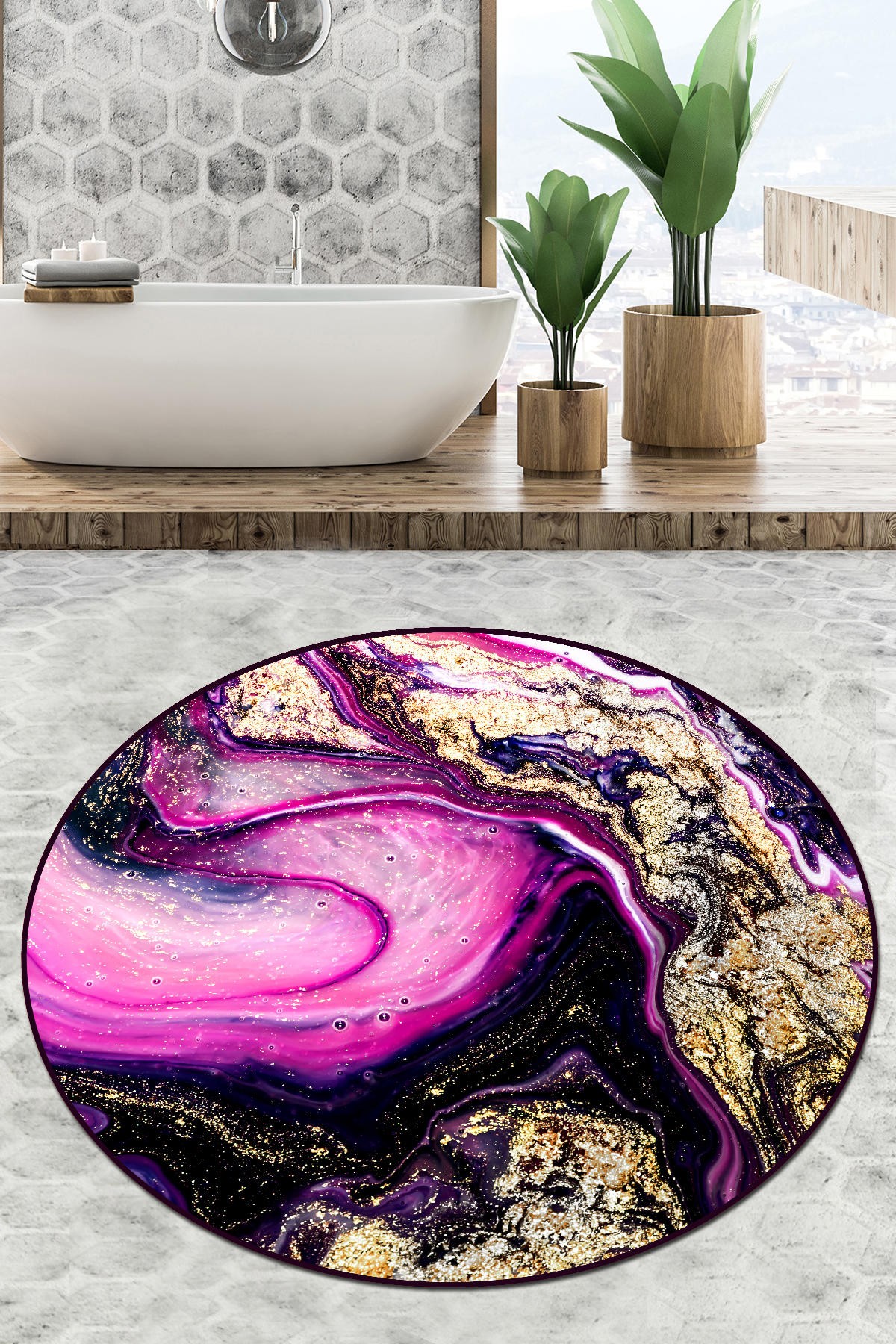 L'essentiel Maison Kupaonski tepih 140cm Šaren