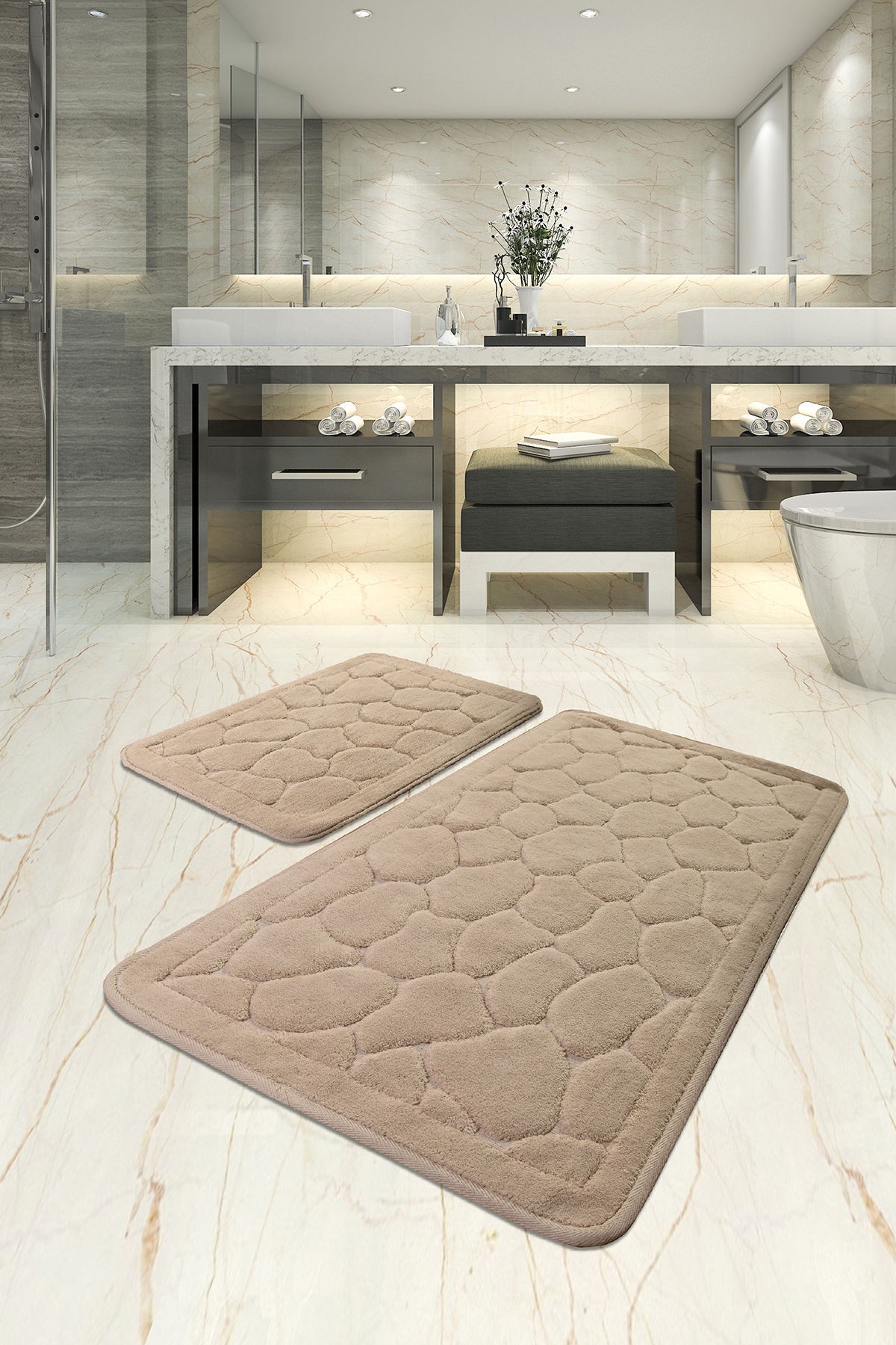 L'essentiel Maison Set od 2 kupaonska tepiha Šarene