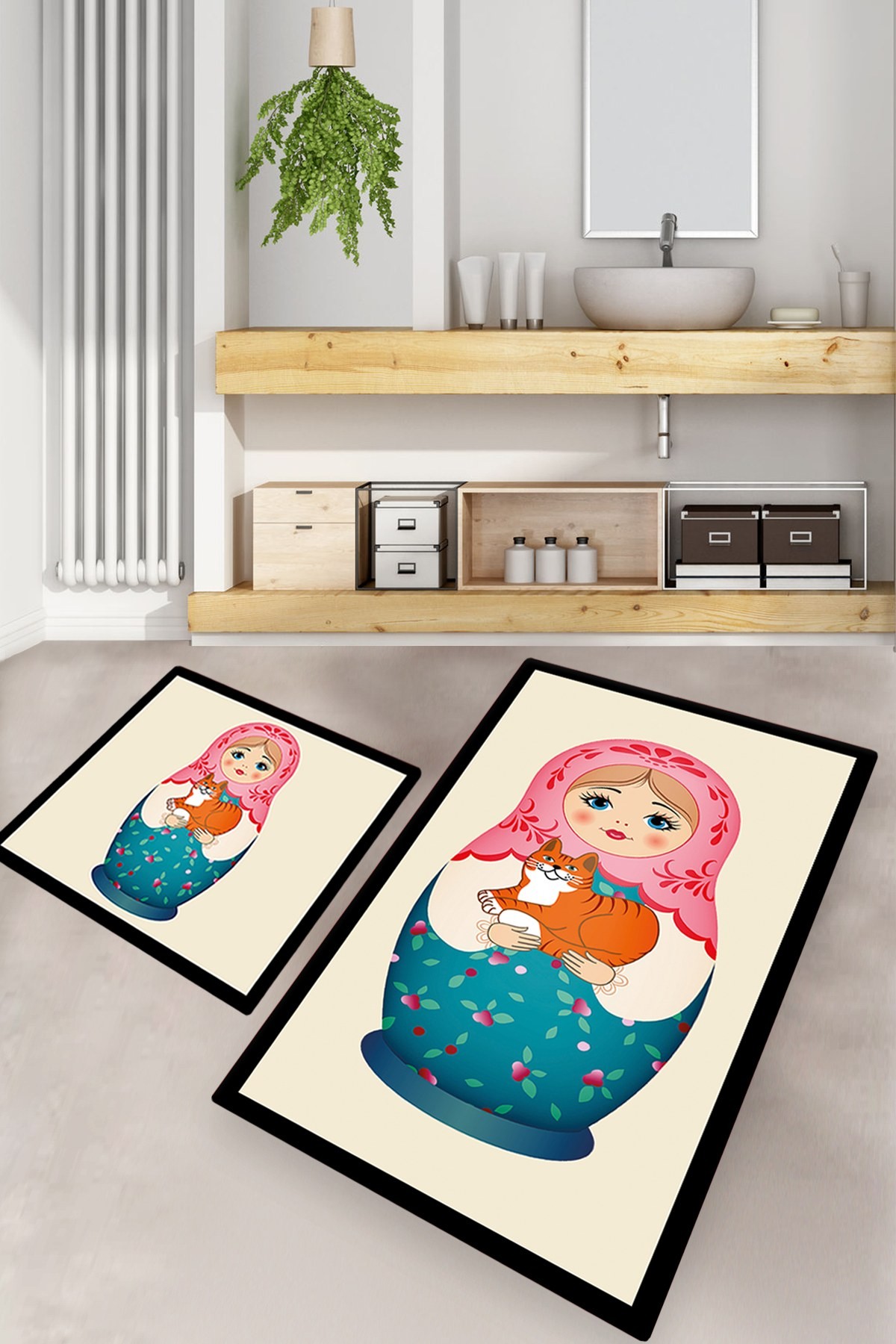 L'essentiel Maison Set od 2 kupaonska tepiha Šarene