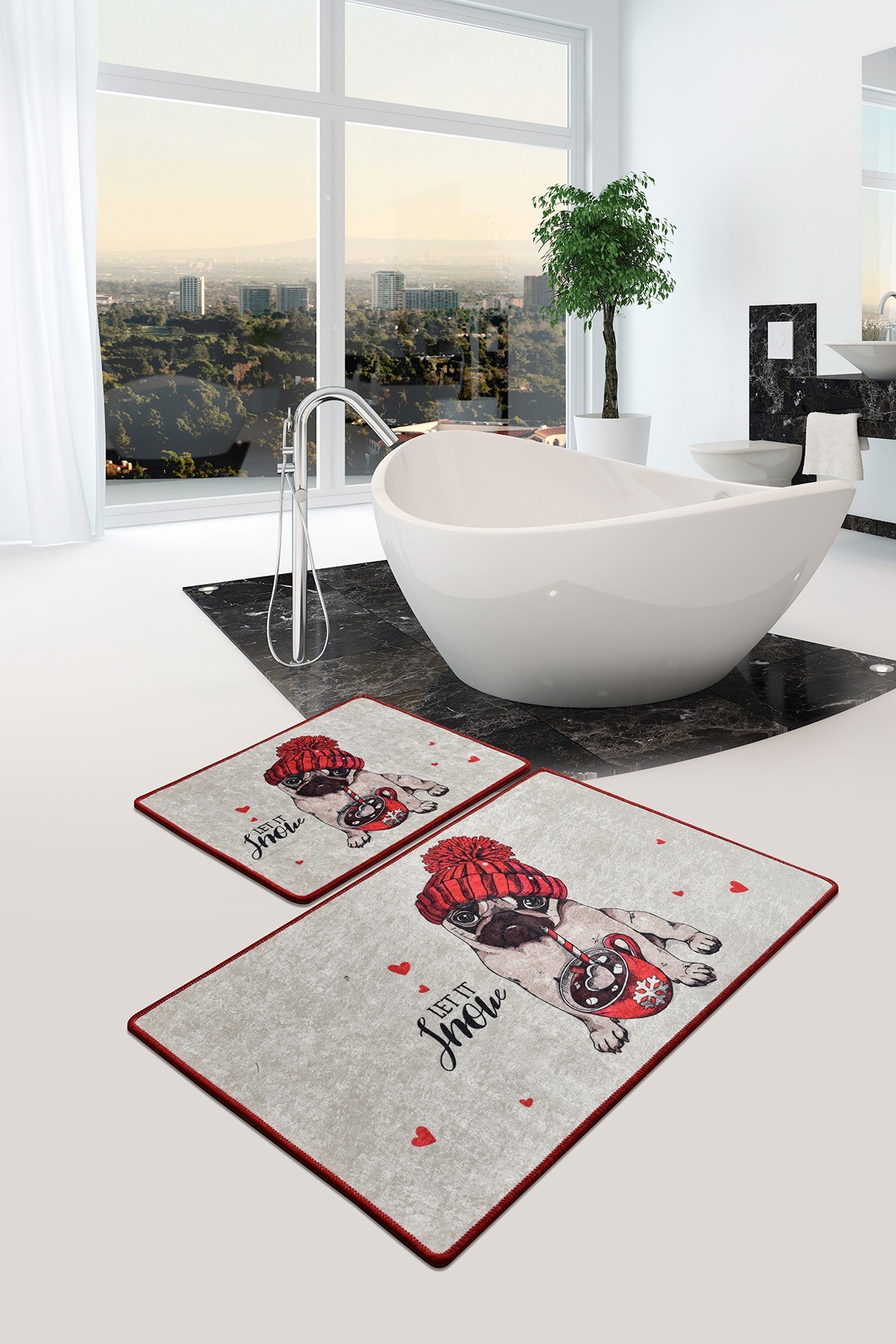 L'essentiel Maison Set od 2 kupaonska tepiha Šarene