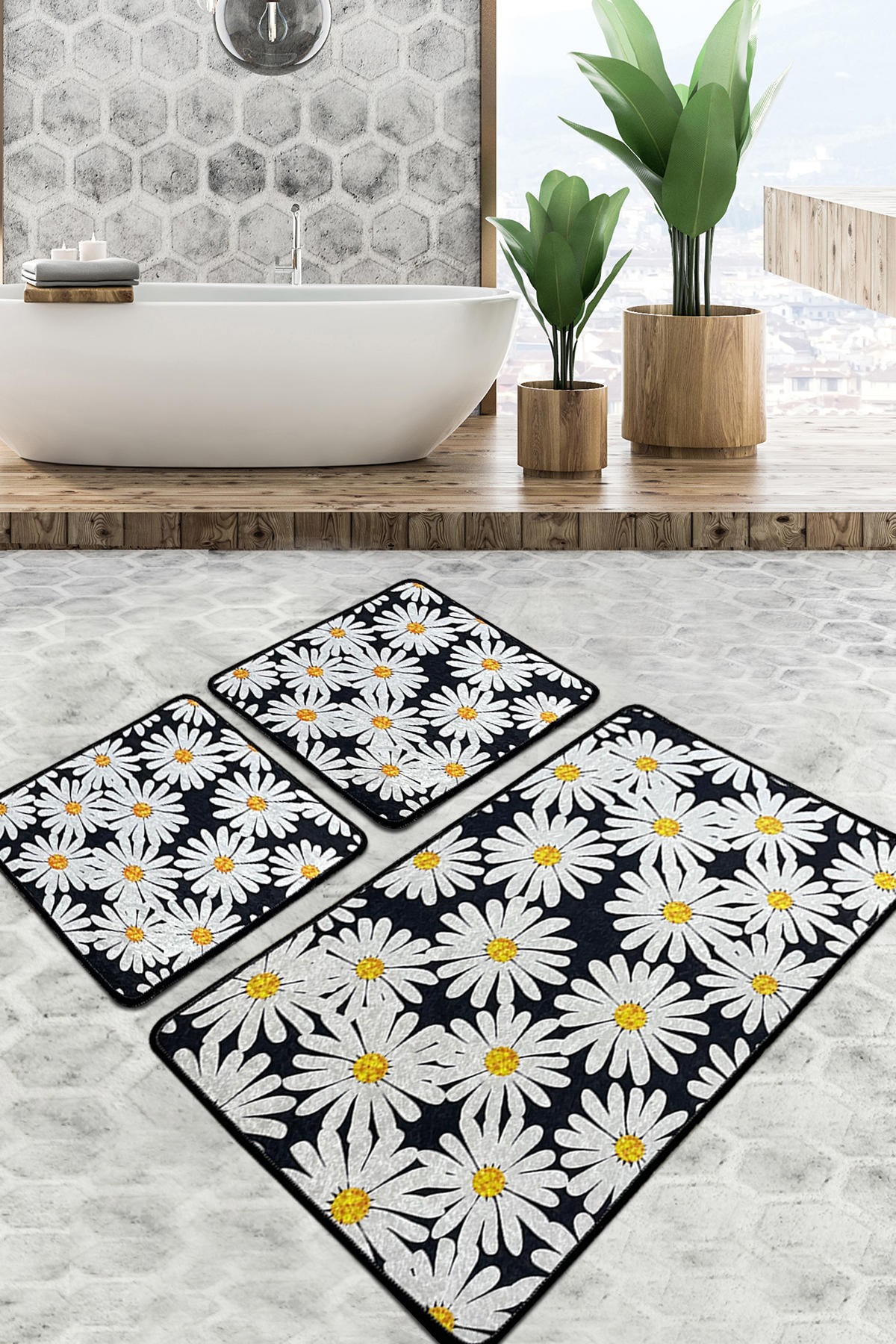 L'essentiel Maison Set od 3 kupaonska tepiha Colorful