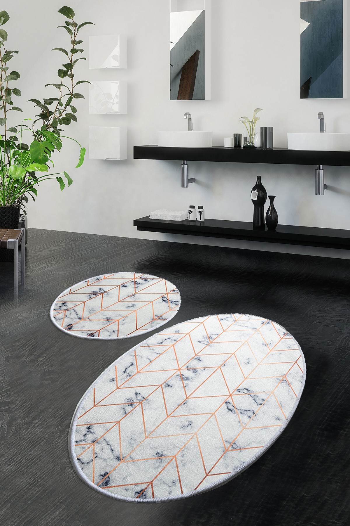 L'essentiel Maison Set od 2 kupaonska tepiha Šarene