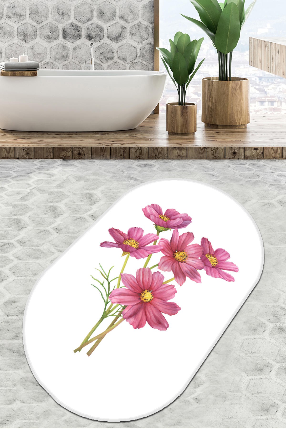 L'essentiel Maison tepih za kupatilo 70x120cm Bijela