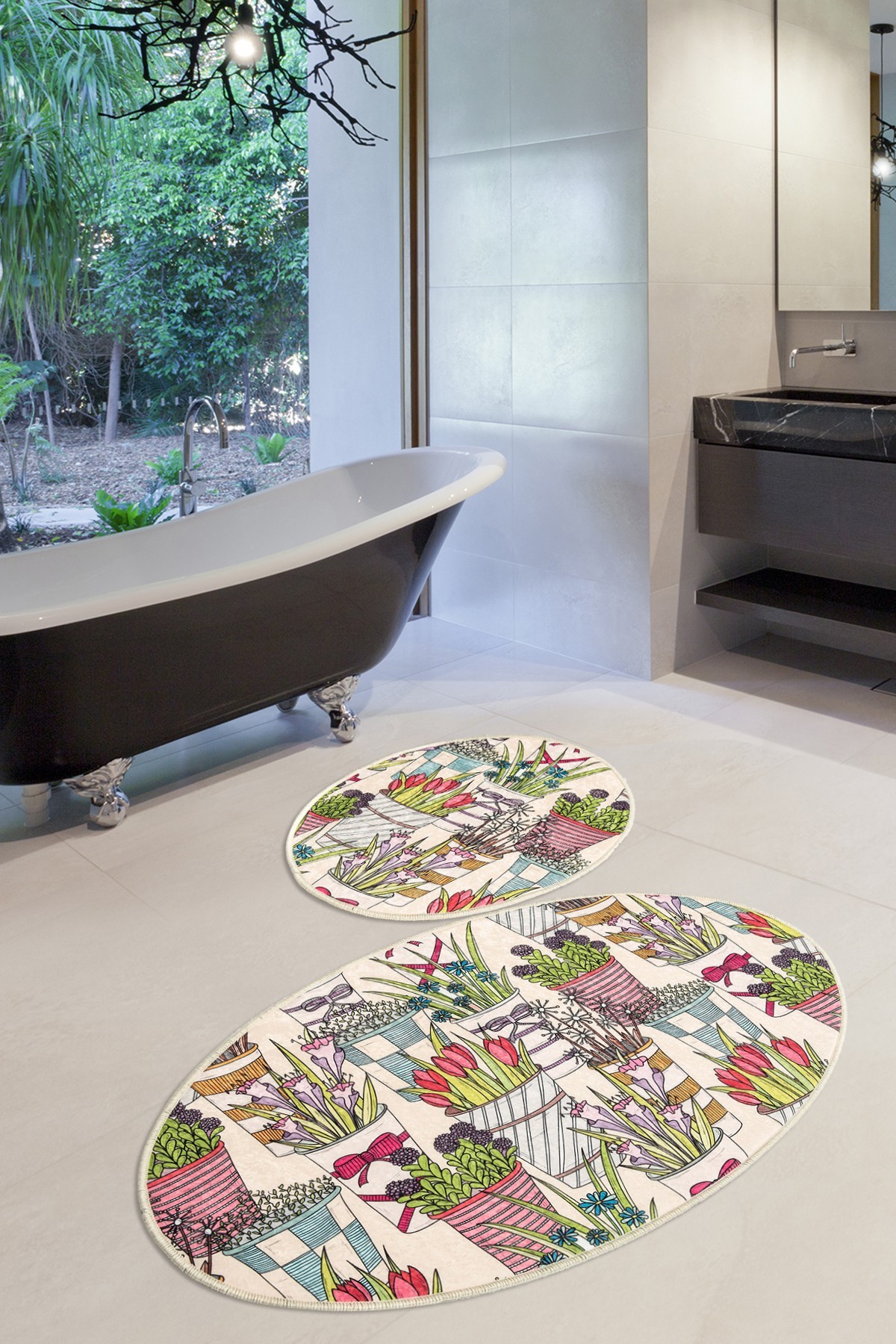 L'essentiel Maison Set od 2 kupaonska tepiha Šarene