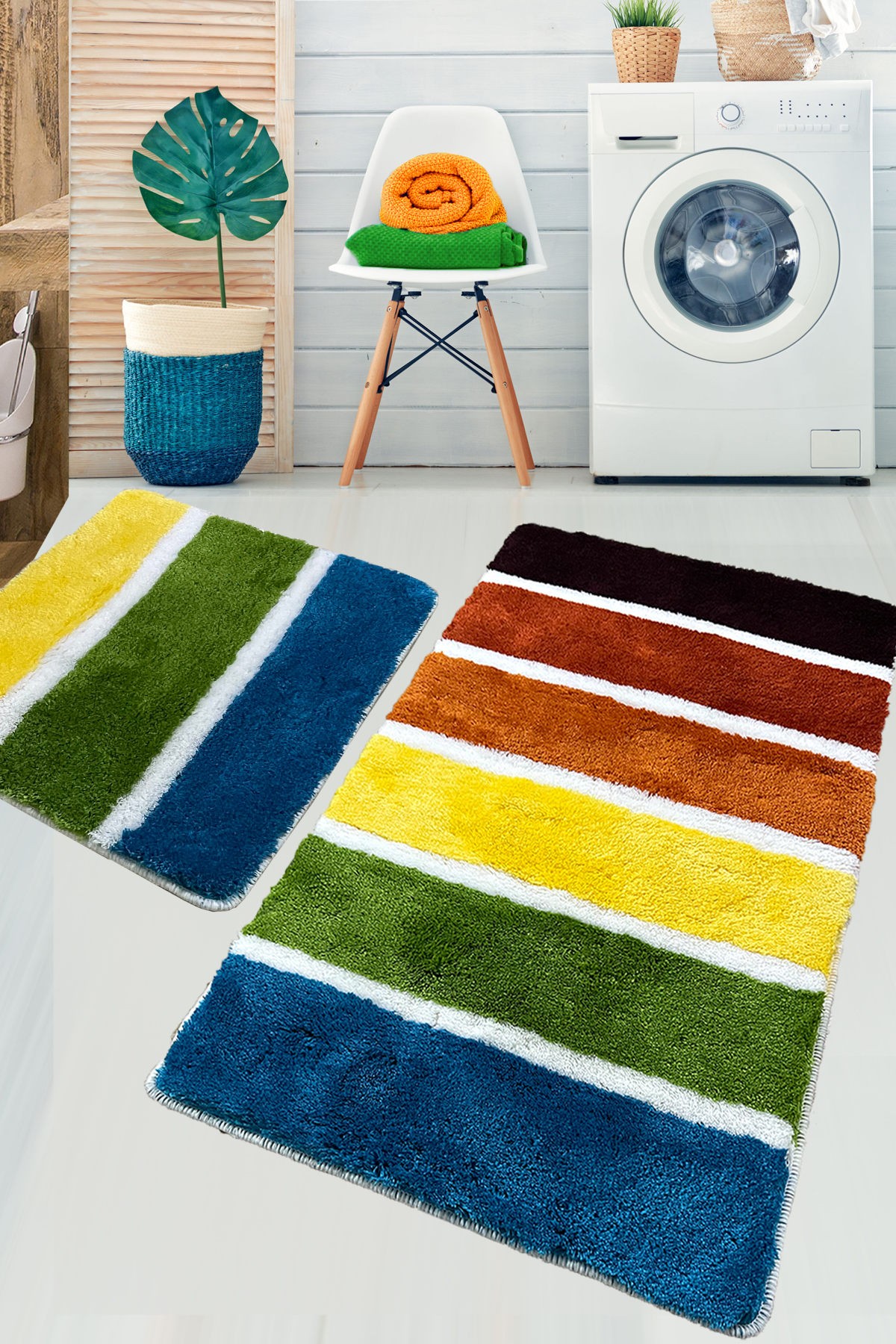 L'essentiel Maison Set od 2 kupaonska tepiha Šarene