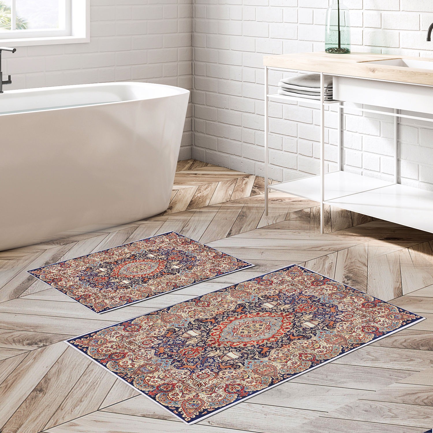 L'essentiel Maison Set od 2 kupaonska tepiha Šarene