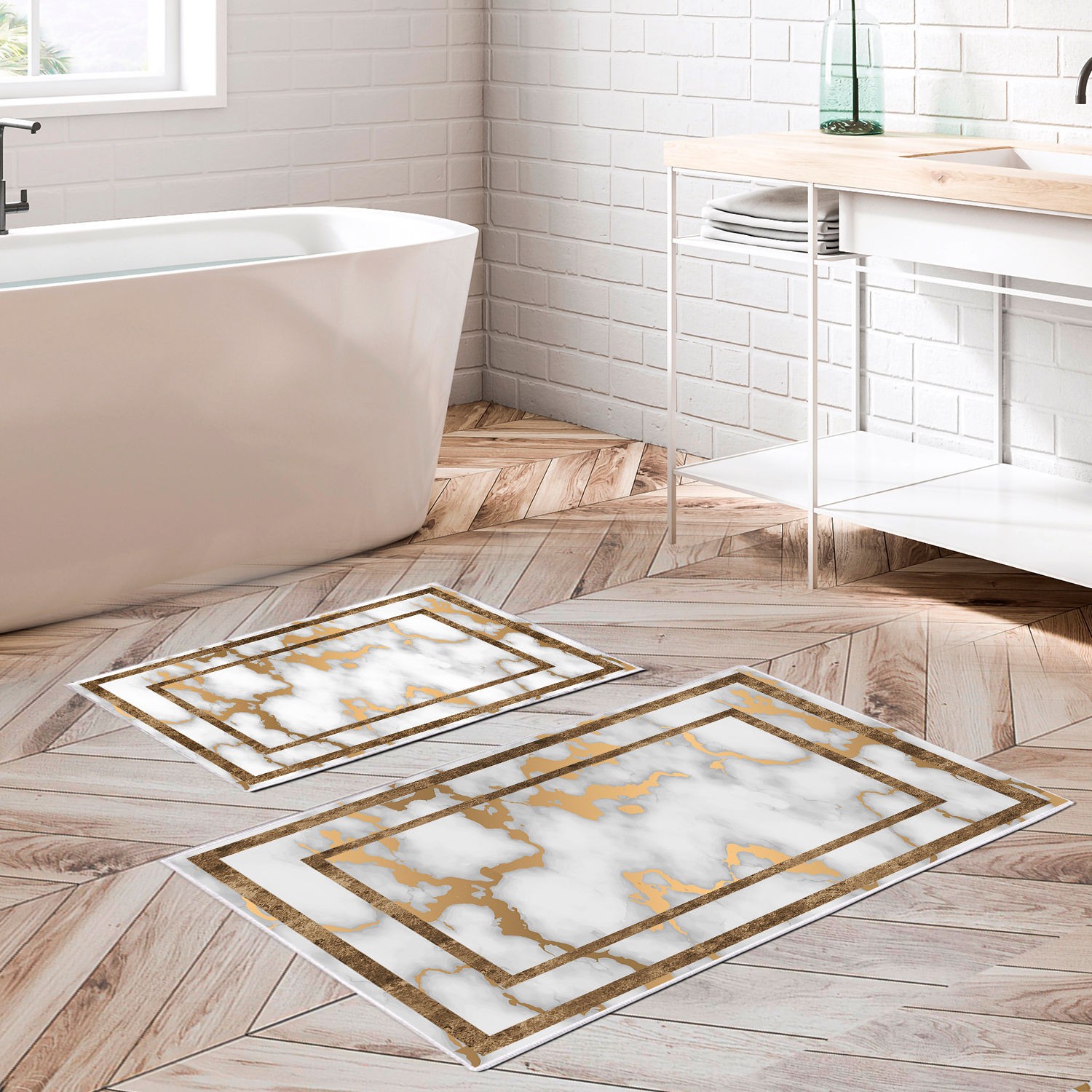 L'essentiel Maison Set od 2 kupaonska tepiha Šarene