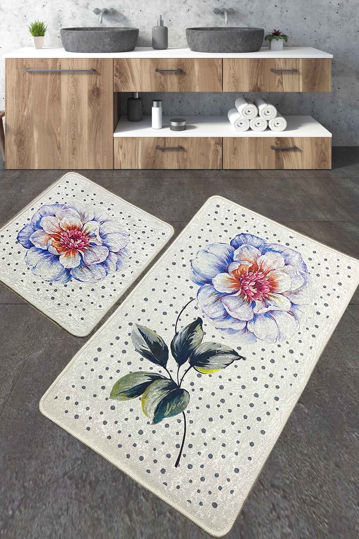 L'essentiel Maison Set od 2 kupaonska tepiha Šarene