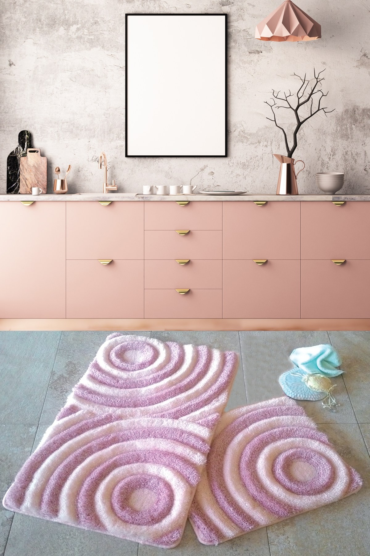 L'essentiel Maison Set od 2 kupaonska tepiha Bež