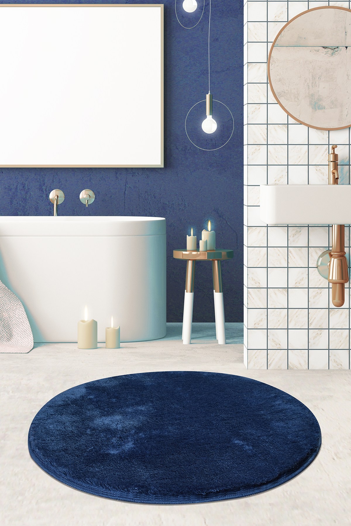 L'essentiel Maison prostirka za kupatilo 90cm plava