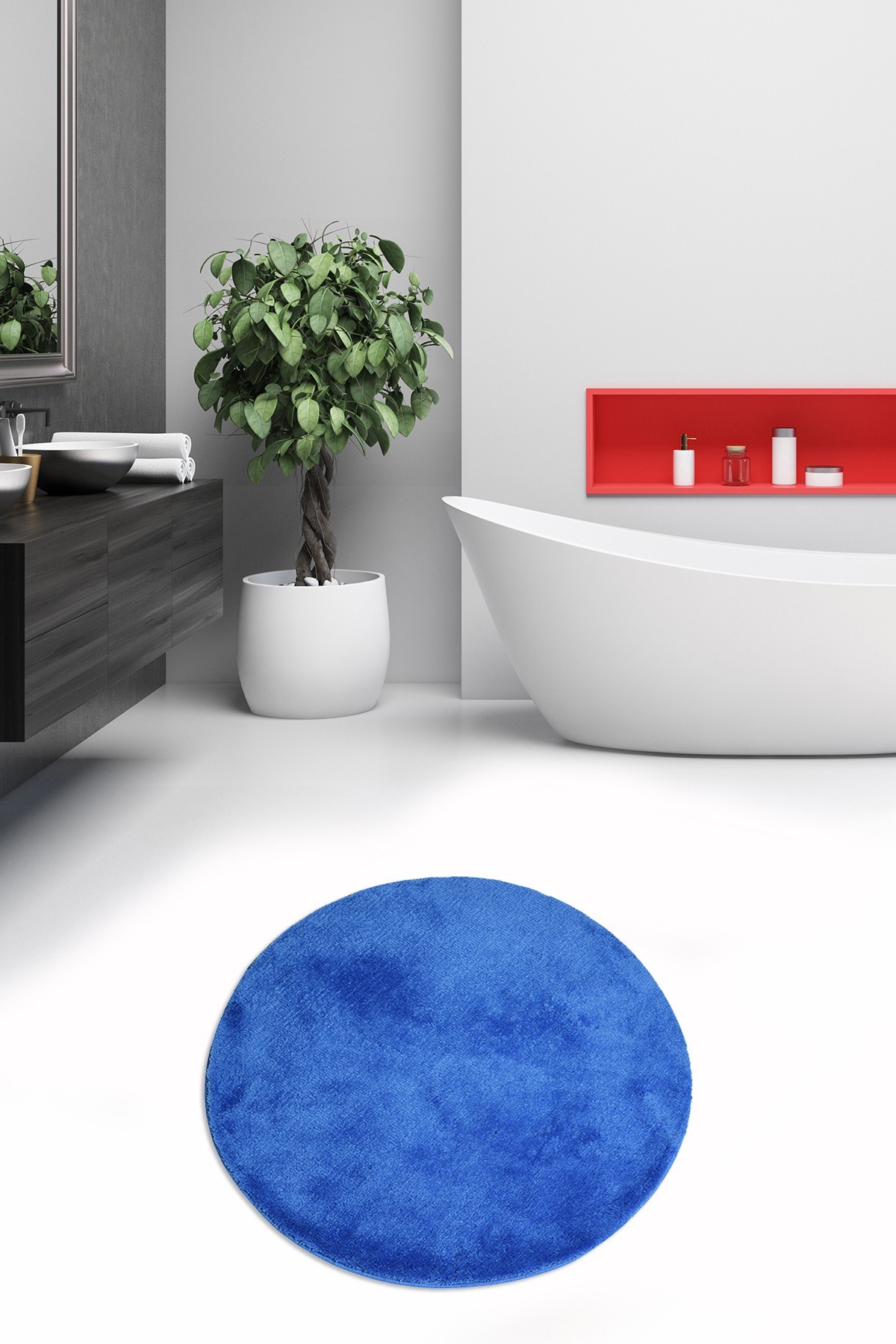 L'essentiel Maison Tepih za kupatilo 90cm Tamnoplava