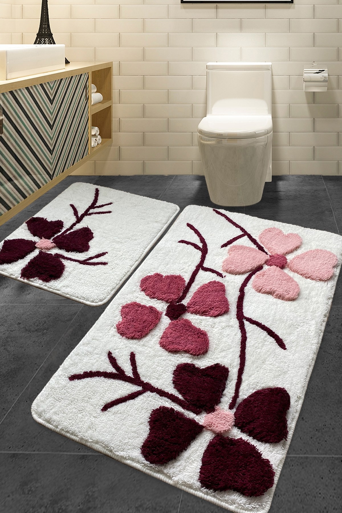 L'essentiel Maison Set od 2 kupaonska tepiha Šarene