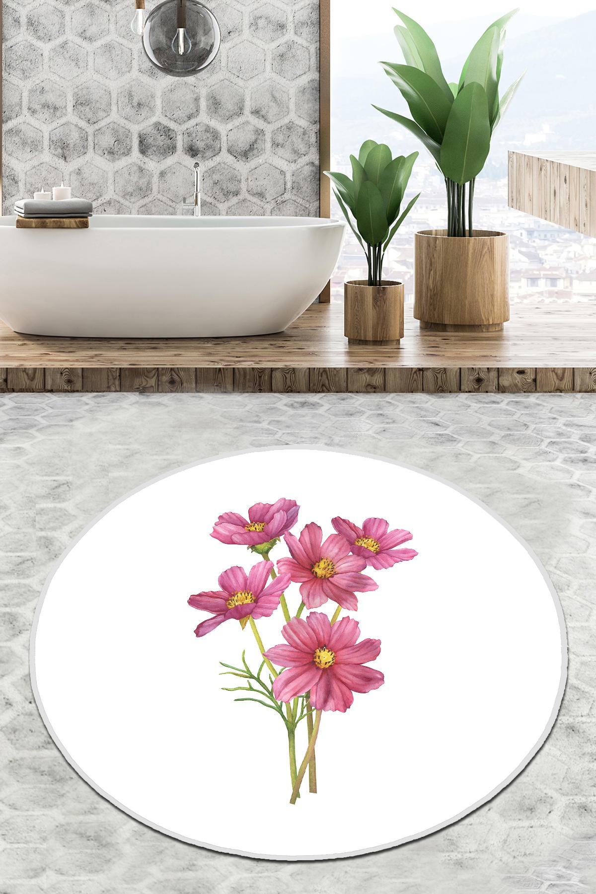 L'essentiel Maison tepih za kupatilo 140cm Bijela