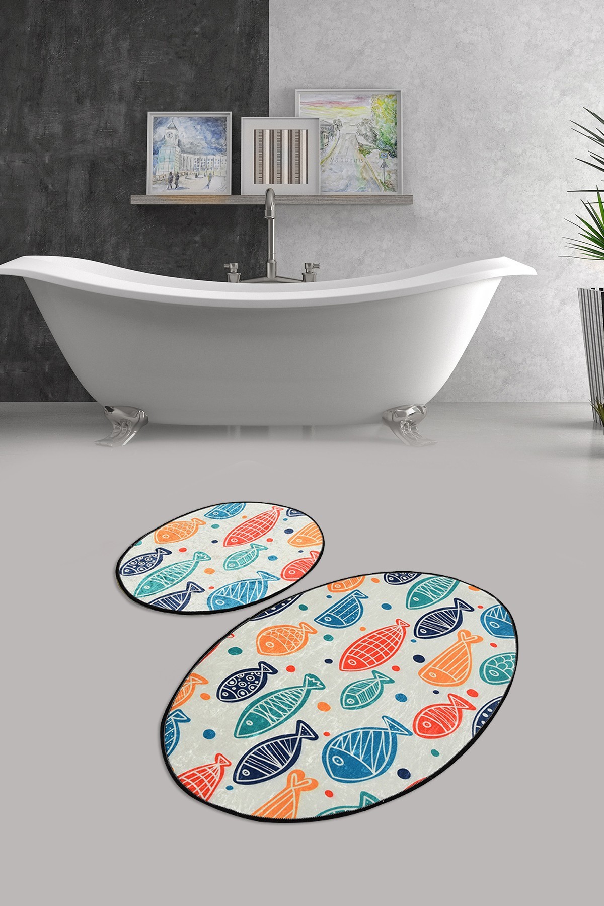 L'essentiel Maison Set od 2 kupaonska tepiha Šarene