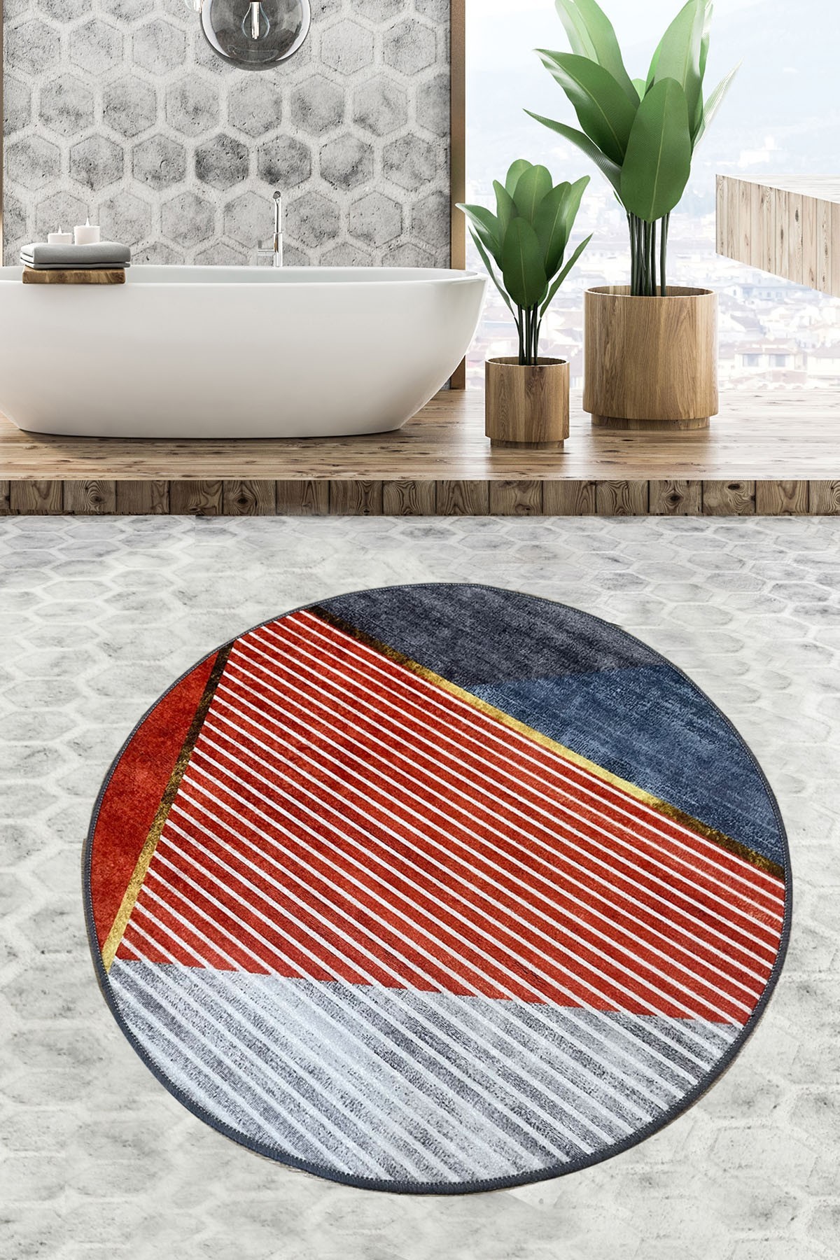 L'essentiel Maison Otirač za kupatilo 140x140cm Šarene