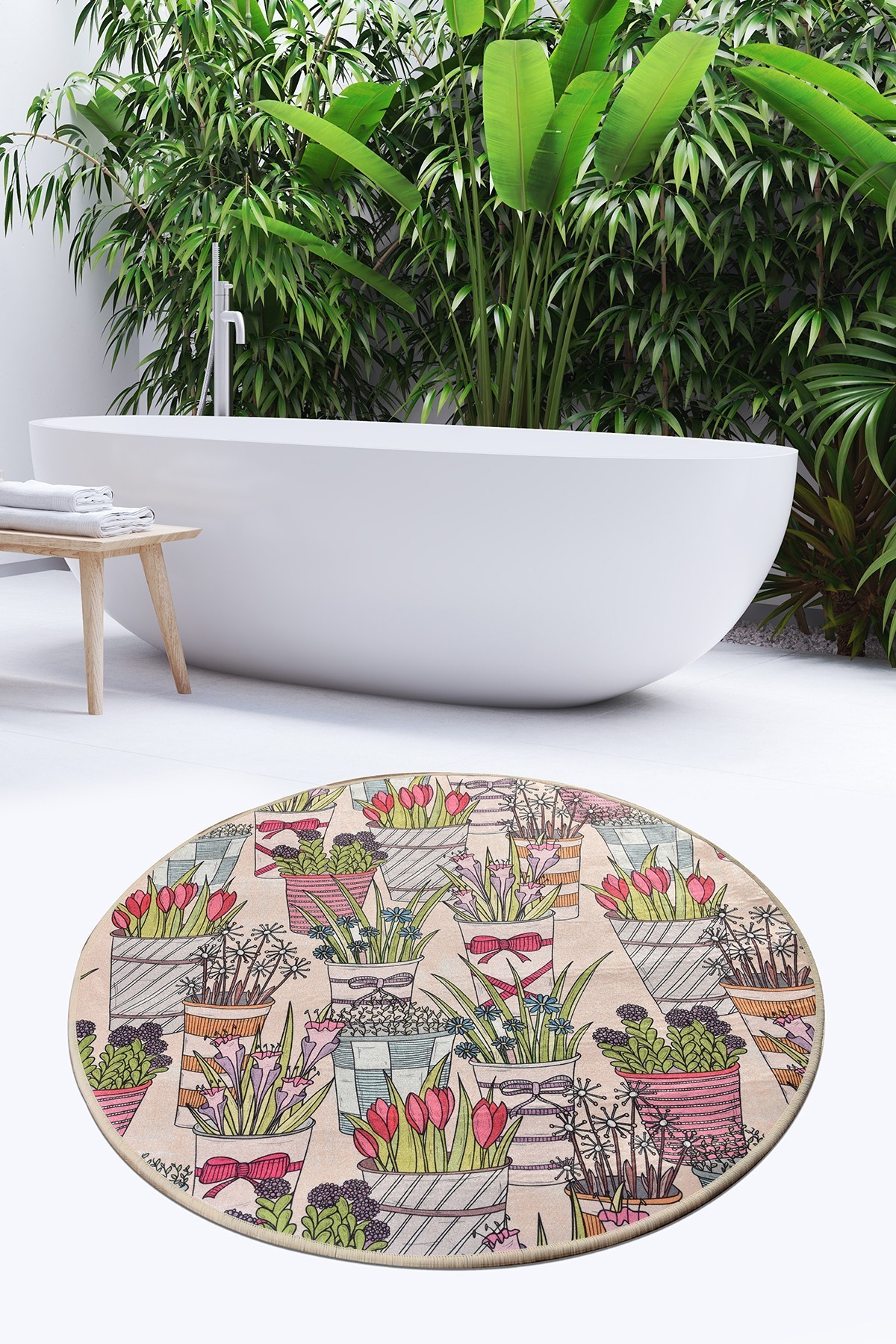 L'essentiel Maison Kupaonski tepih 140cm Šaren