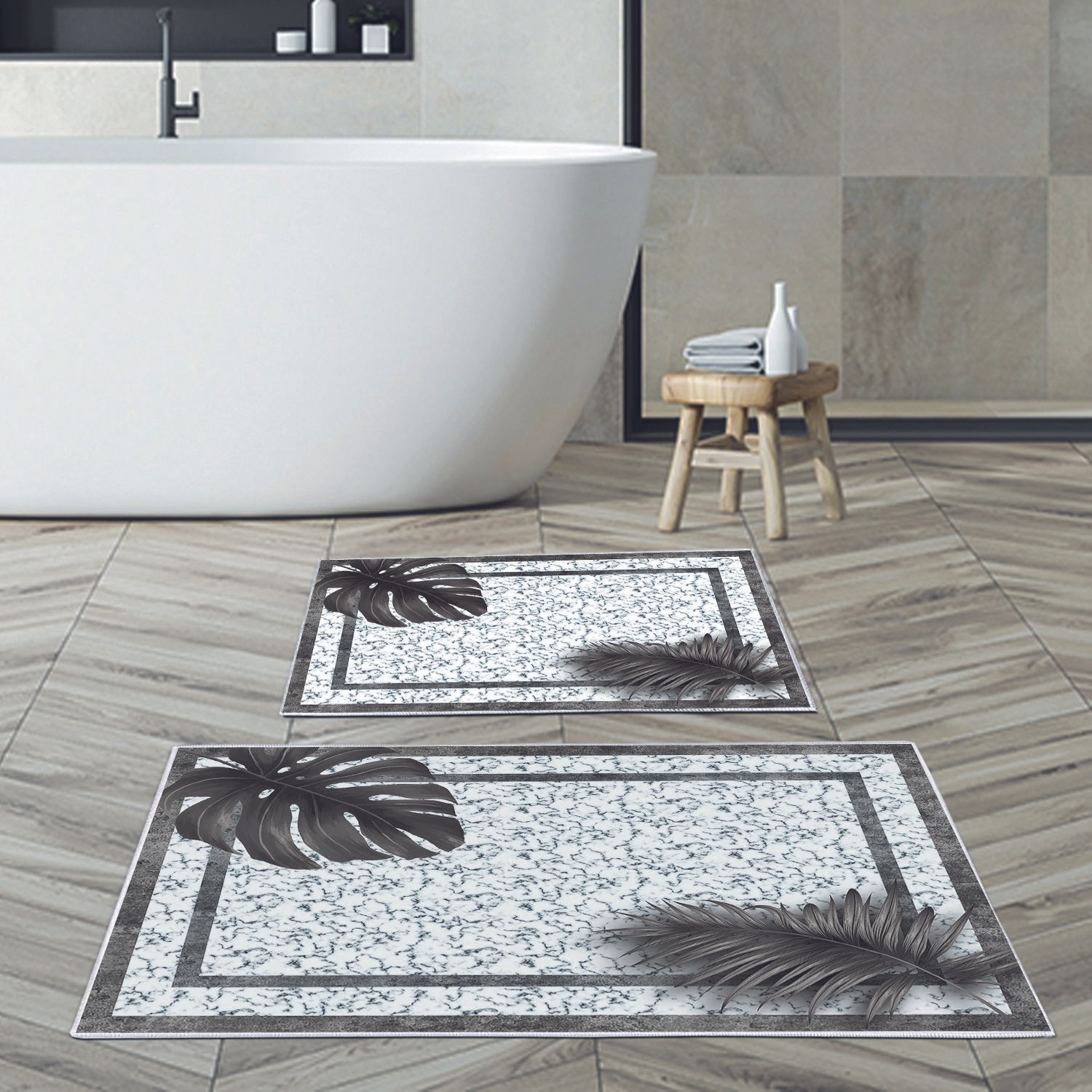 L'essentiel Maison Set od 2 kupaonska tepiha Šarene