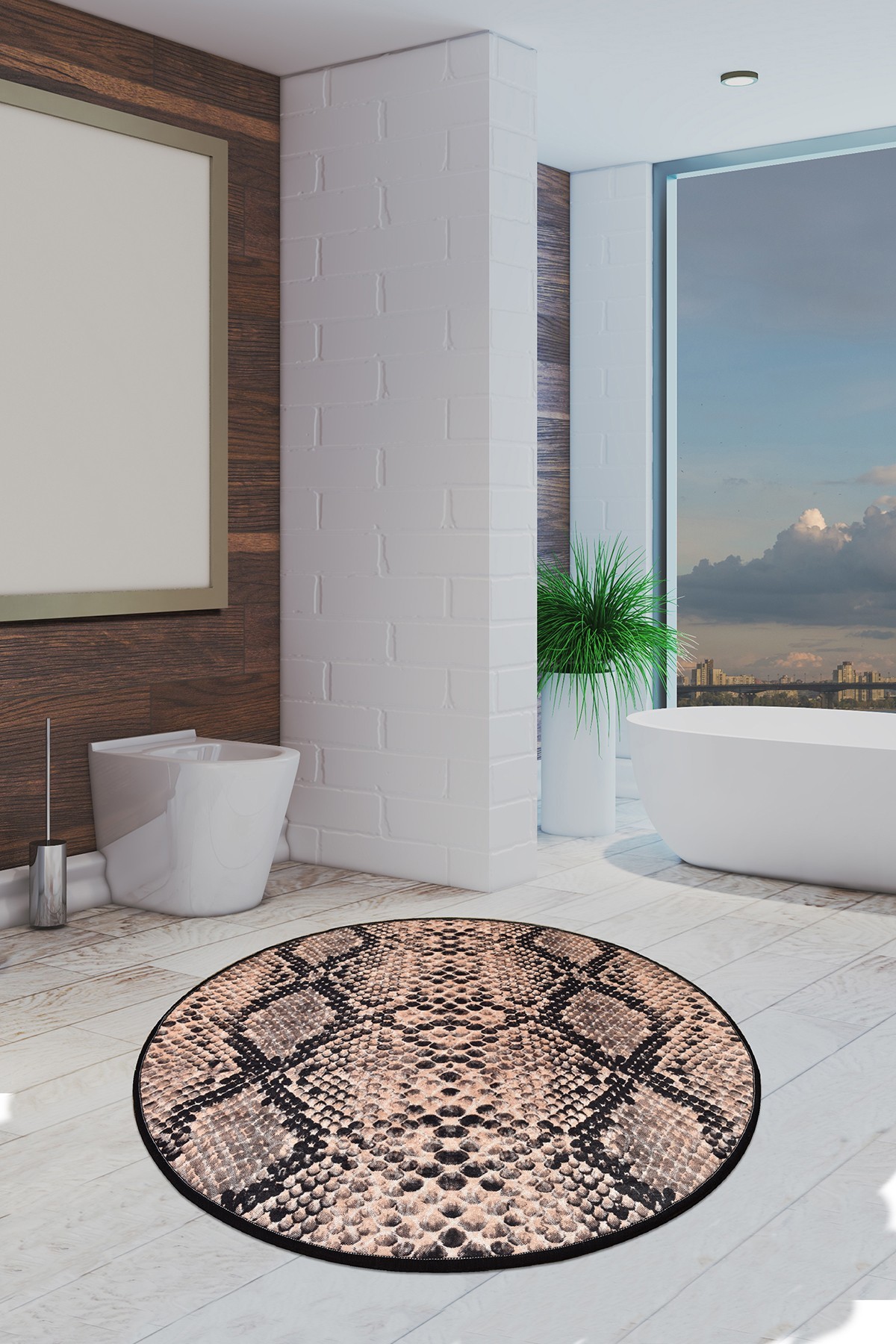 L'essentiel Maison Kupaonski tepih 140cm Šaren