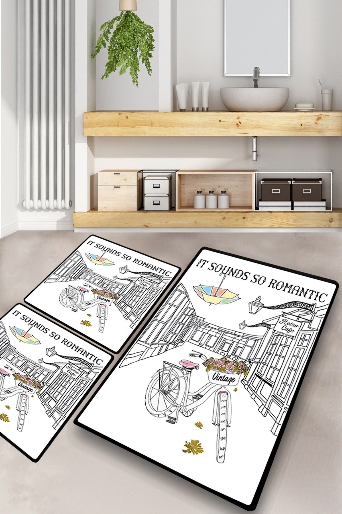 L'essentiel Maison Set od 3 kupaonska tepiha Colorful