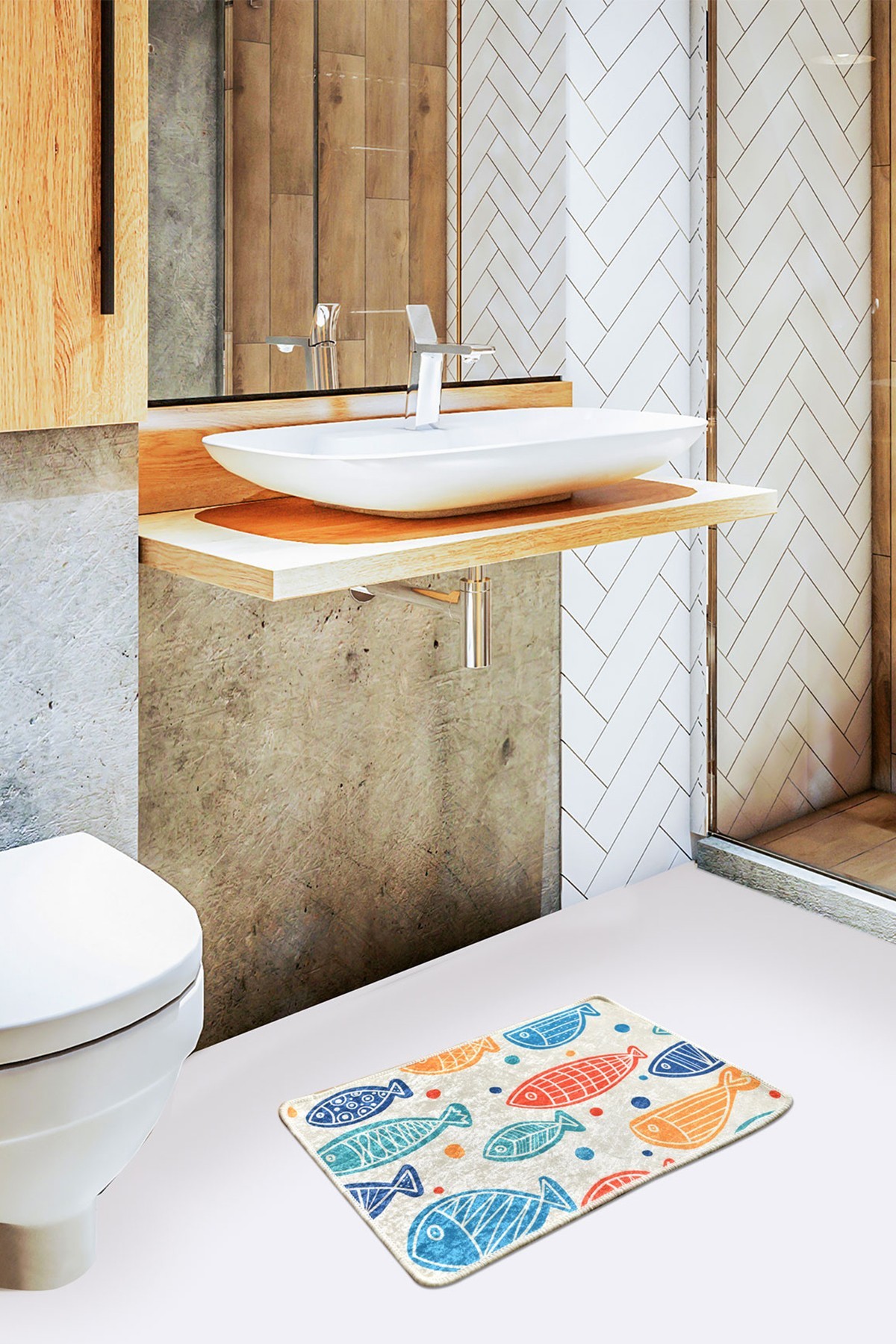 L'essentiel Maison Kupaonski tepih 40x60cm Šarene