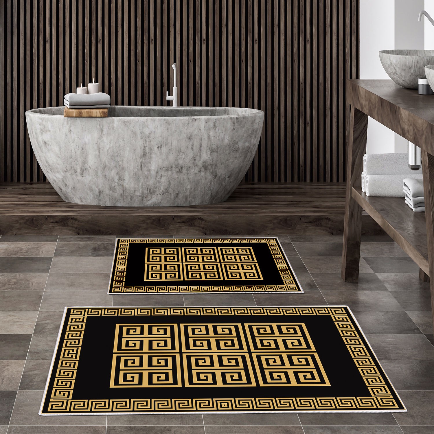 L'essentiel Maison Set od 2 kupaonska tepiha Šarene