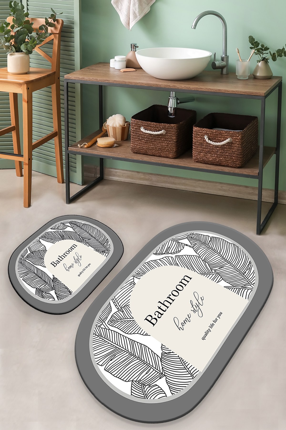 L'essentiel Maison Set od 2 kupaonska tepiha Šarene