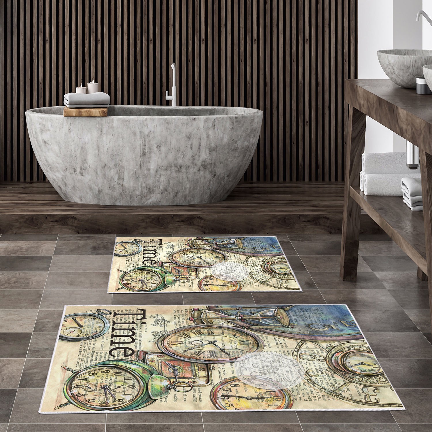 L'essentiel Maison Set od 2 kupaonska tepiha Šarene