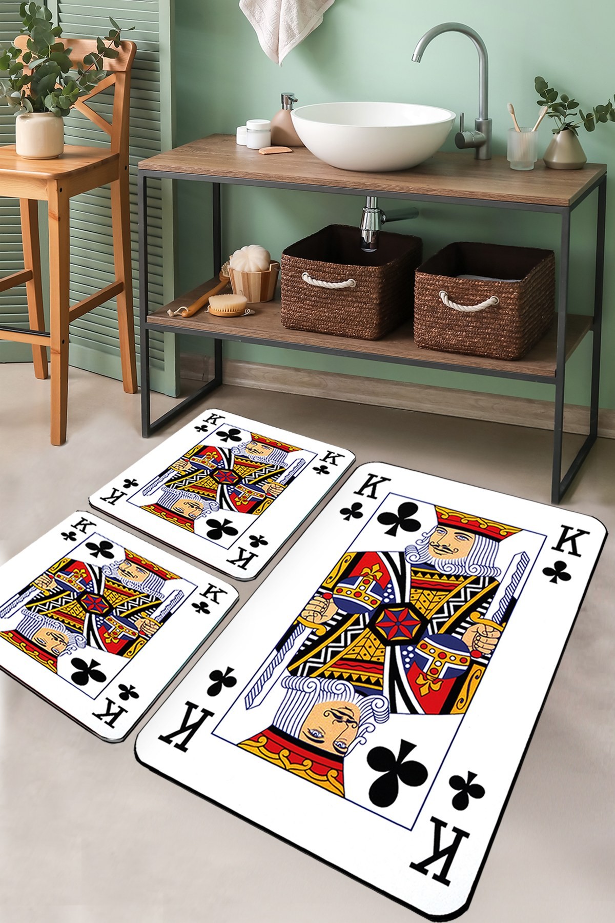 L'essentiel Maison Set od 3 kupaonska tepiha Colorful