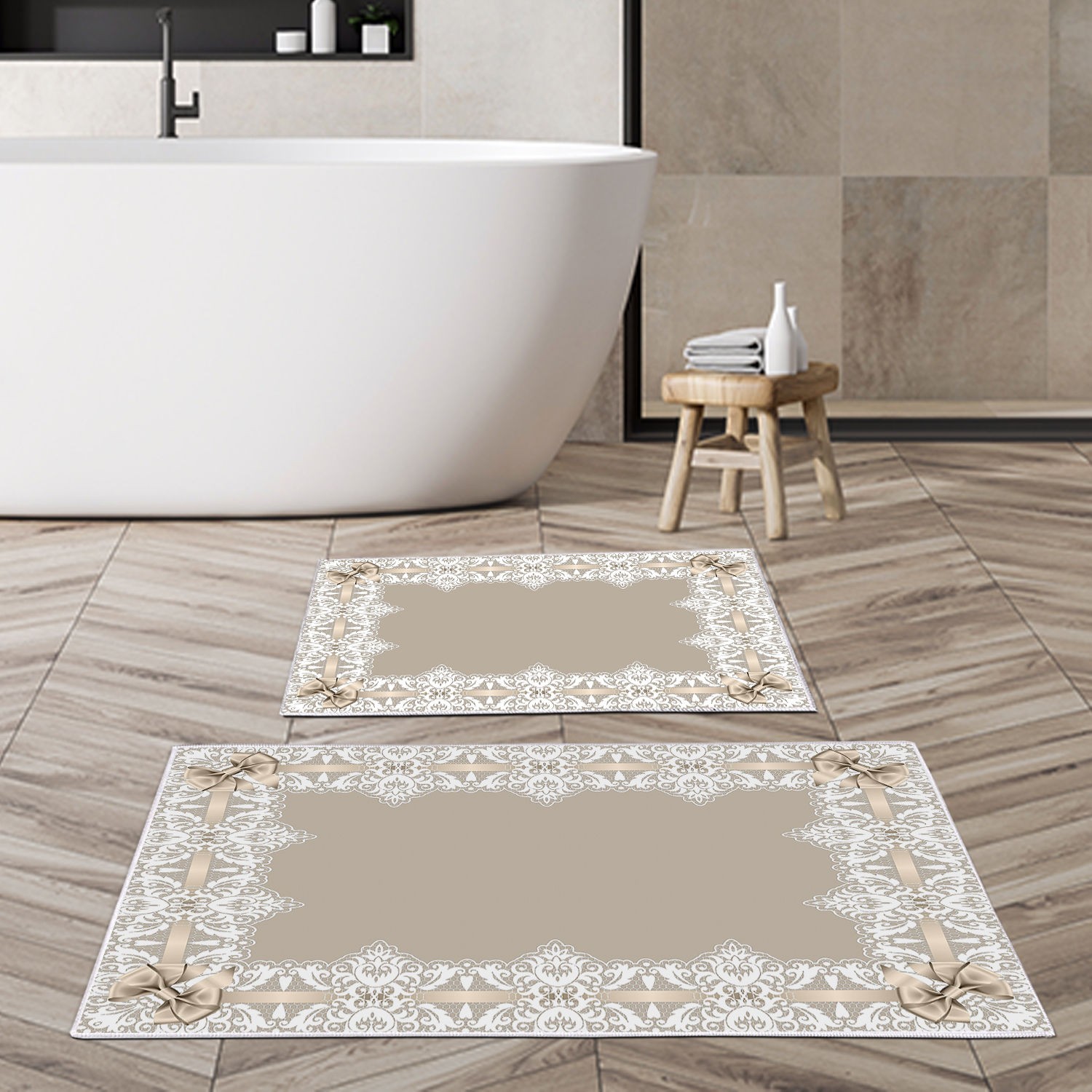 L'essentiel Maison Set od 2 kupaonska tepiha Šarene