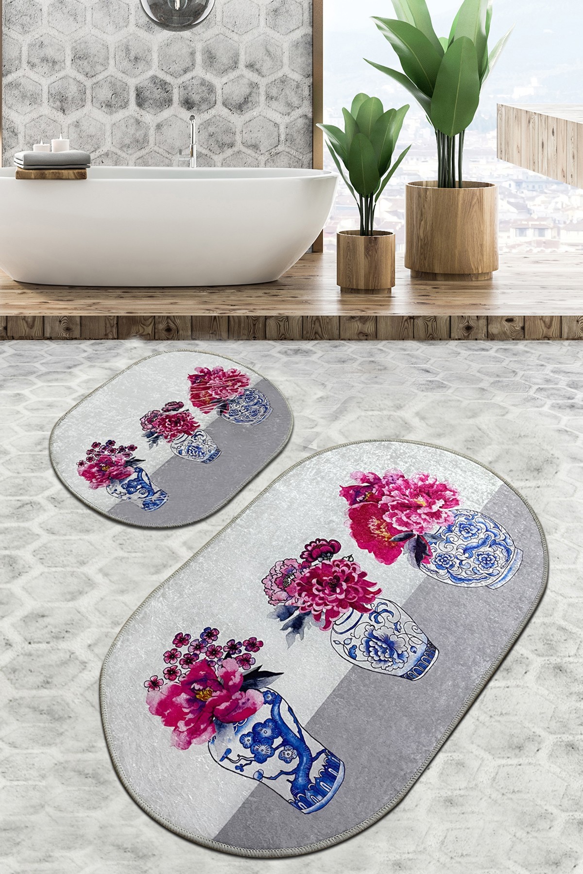 L'essentiel Maison Set od 2 kupaonska tepiha Šarene