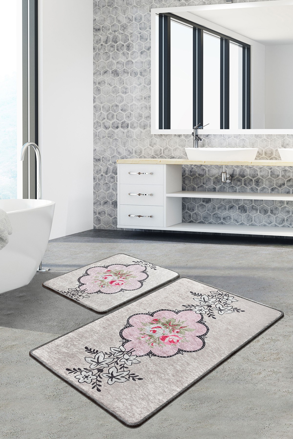 L'essentiel Maison Set od 2 kupaonska tepiha Šarene