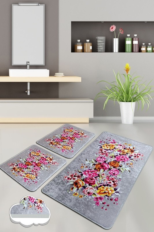 L'essentiel Maison Set od 3 kupaonska tepiha Colorful