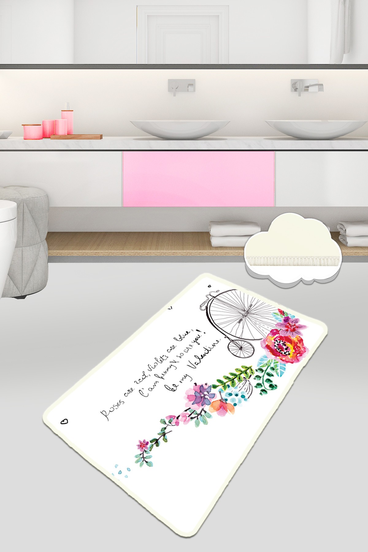 L'essentiel Maison Kupaonski tepih 80x100cm Šaren