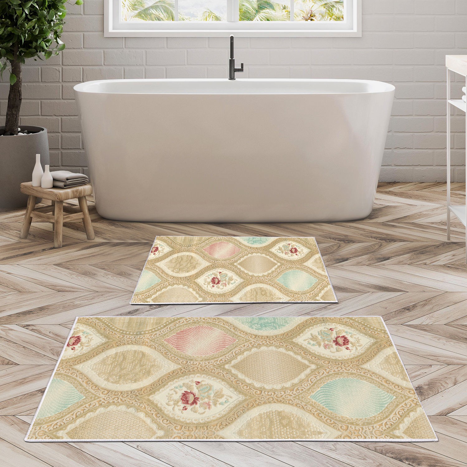 L'essentiel Maison Set od 2 kupaonska tepiha Šarene