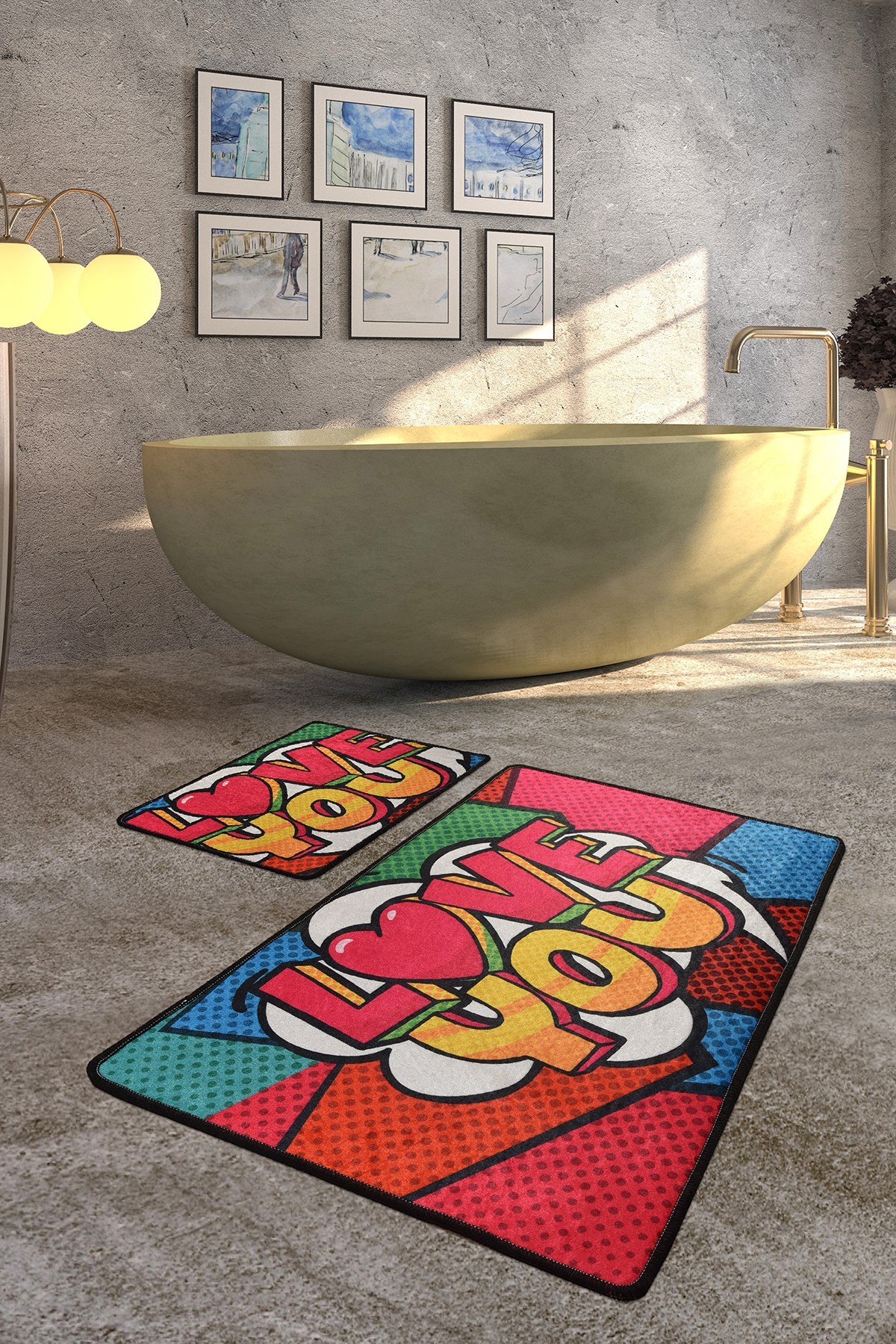 L'essentiel Maison Set od 2 kupaonska tepiha Šarene