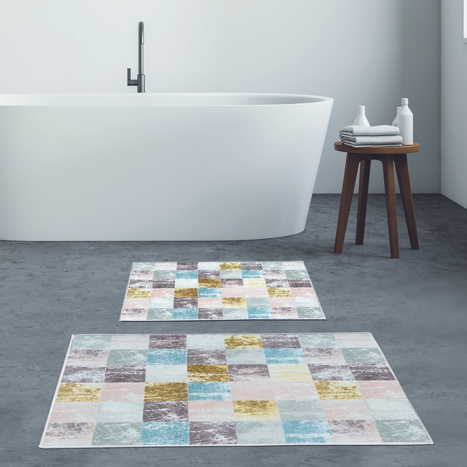 L'essentiel Maison Set od 2 kupaonska tepiha Šarene