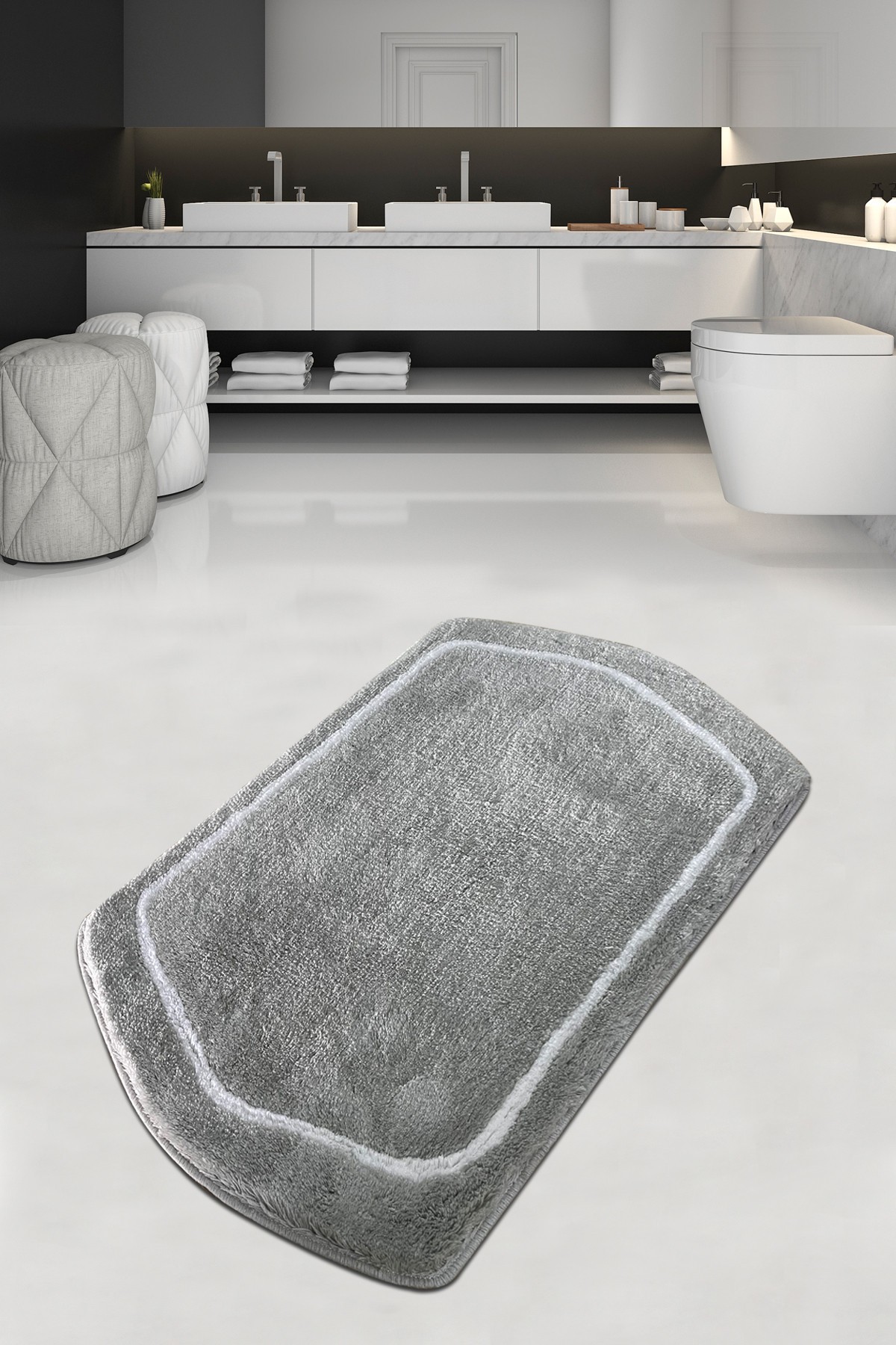 L'essentiel Maison tepih za kupatilo 70x120cm siva