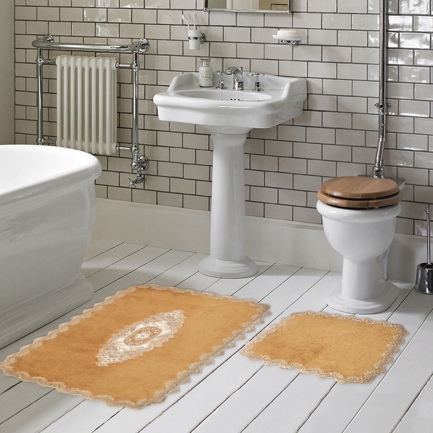 L'essentiel Maison Set od 2 tepiha za kupatilo, svijetlosmeđa