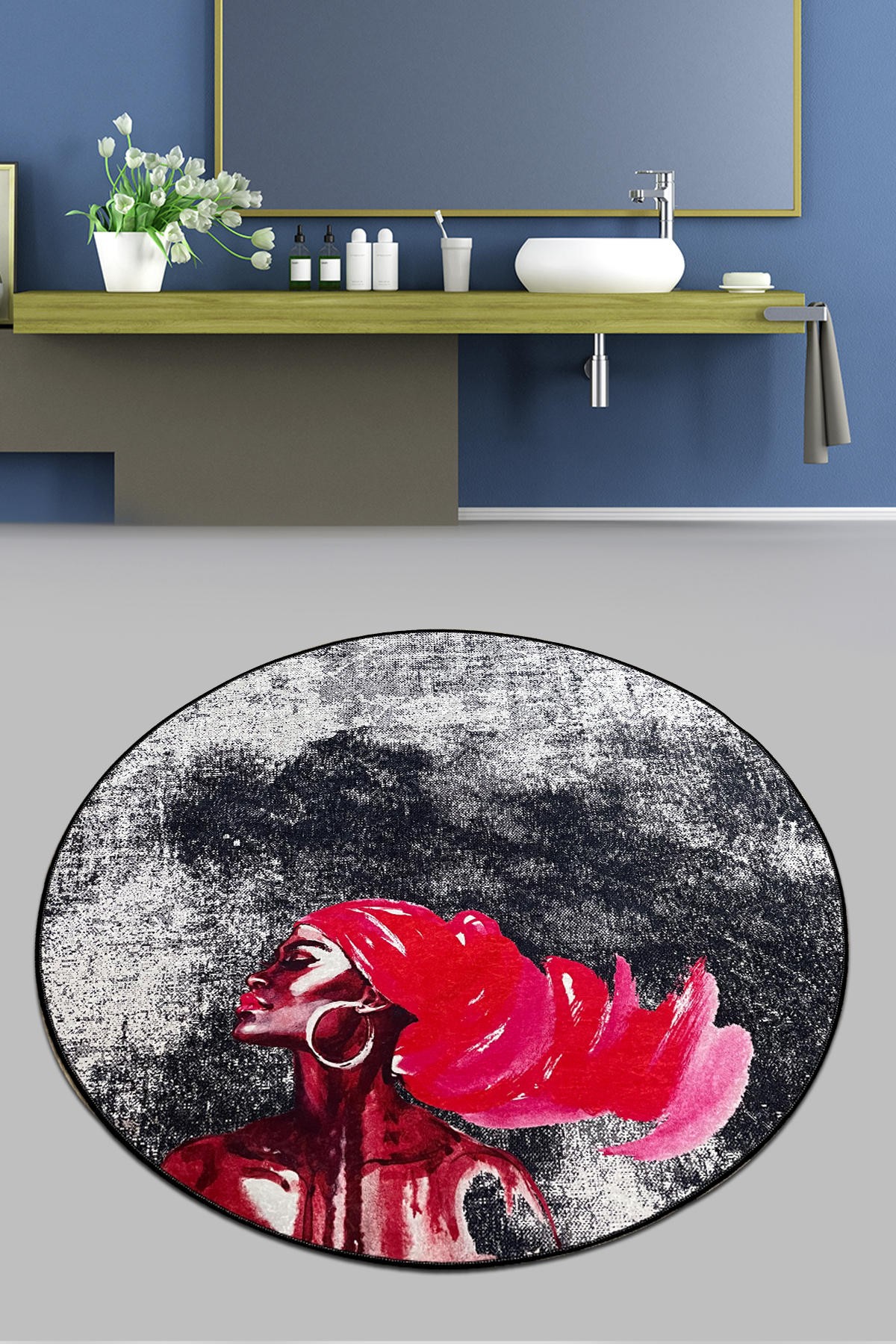 L'essentiel Maison prostirka za kupatilo 80cm Šarene