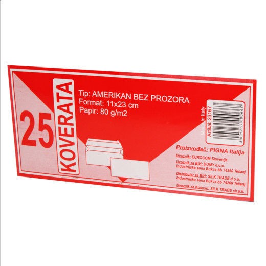 Optima Set koverata, 11x23cm, 80g, 25 komada