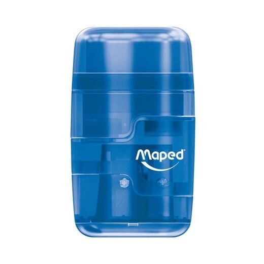 Maped Set Gumica + Šiljalo Connect, Jednodijelno, Plavi