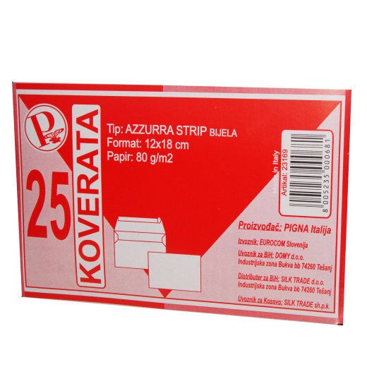 Optima Set koverata, 12x18cm, 80g, 25 komada, Bijele