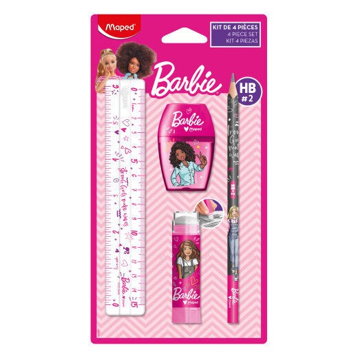 Maped Školski set sa priborom Barbie, 4 komada