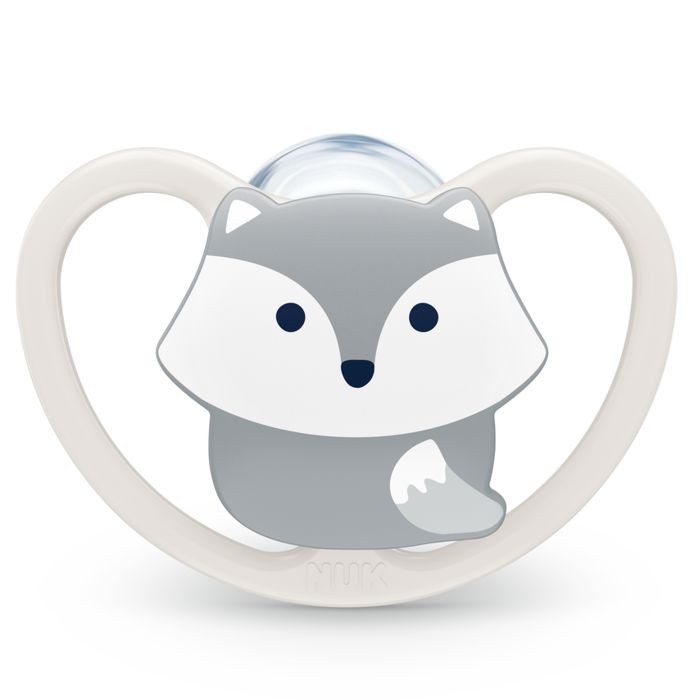 NUK Duda space sa kutijicom lisica - 0-6 mjeseca, Bijela