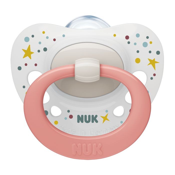 NUK Duda Signature sa kutijicom  zvjezdice - 0-6 mjeseca, Roze