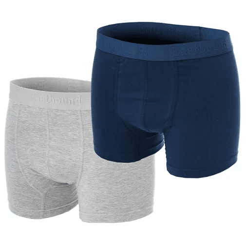 EASTBOUND muške Freedom bokserice, 2 pakovanja, mornarsko-sive