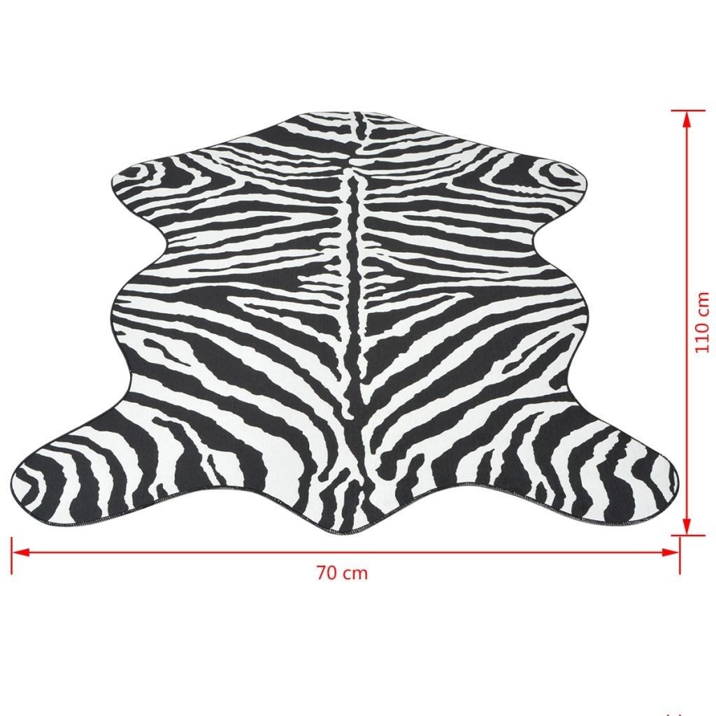 BXL Oblikovani tepih 70 x 110 cm, zebra print