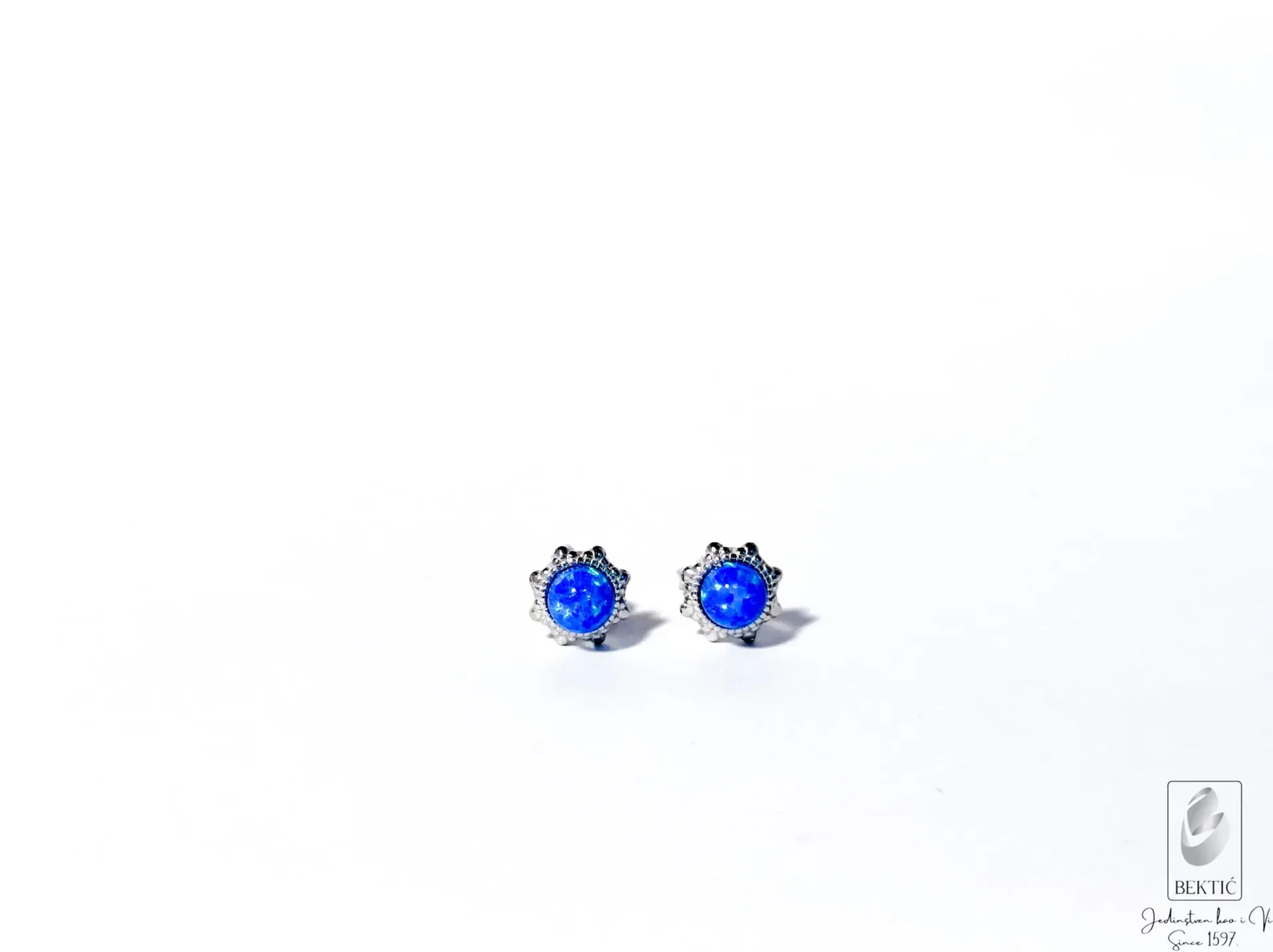 Naušnice srebro 925 opal