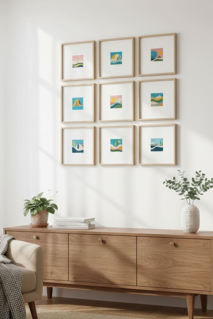 Wallity Slika Huhu754, 30x30cm, 9 delova