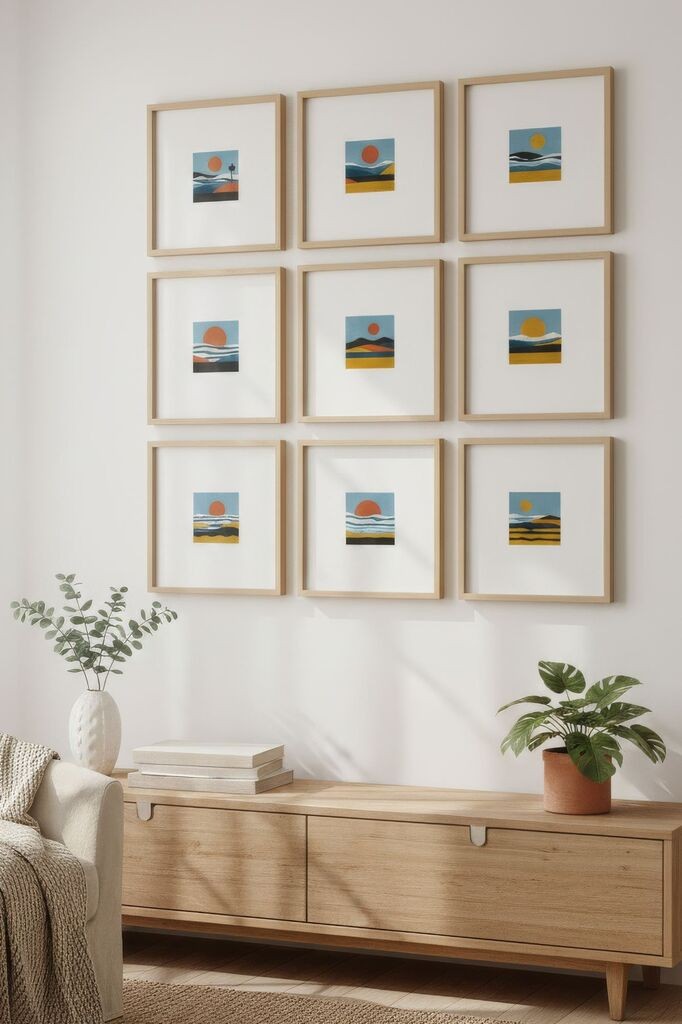 Wallity Slika Huhu752, 30x30cm, 9 delova